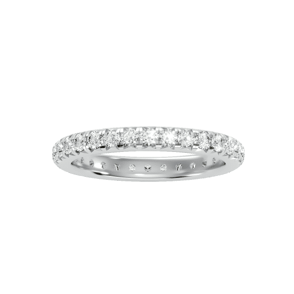 French Pave-Set Women's Eternity Wedding Ring