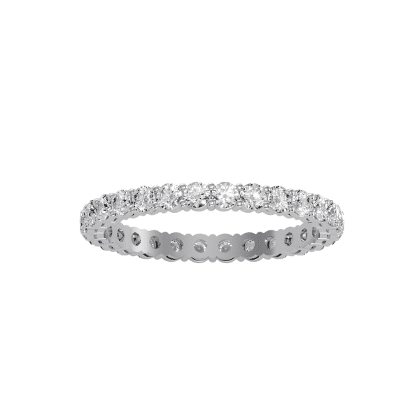 Round Cut Shared-Claw Women's Eternity Wedding Ring