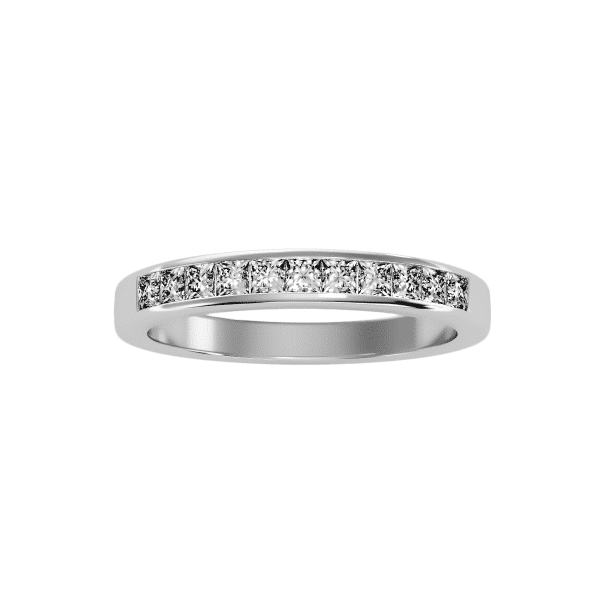 Princess Cut Channel-Set Women's Diamond Wedding Ring 0.97TCW