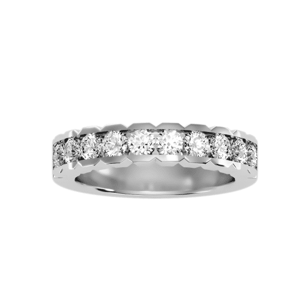 Round Cut Channel-Set Diamond Wedding Ring 1.01TCW