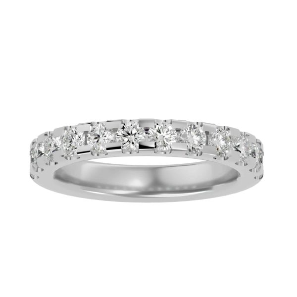Round Cut 1/2 Way Pave-Set Women's Diamond Wedding Ring