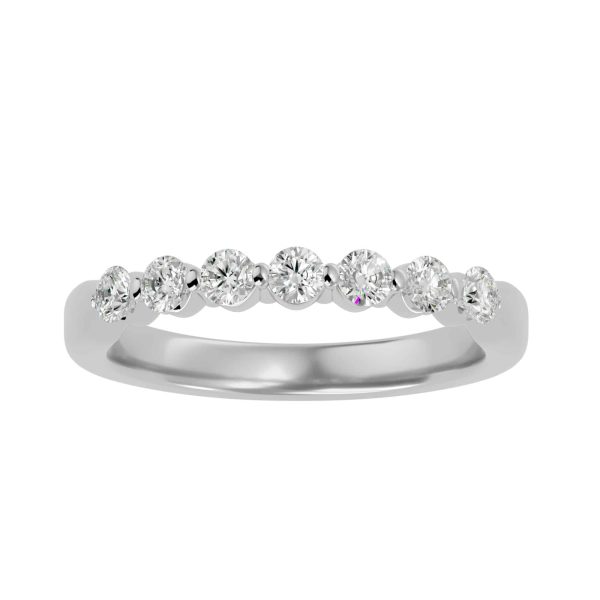 Round Cut 1/2 Way Bar-Set Women's Diamond Wedding Ring