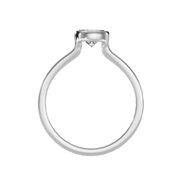 Bezel-Set Floating Solitaire Plain Engagement Ring
