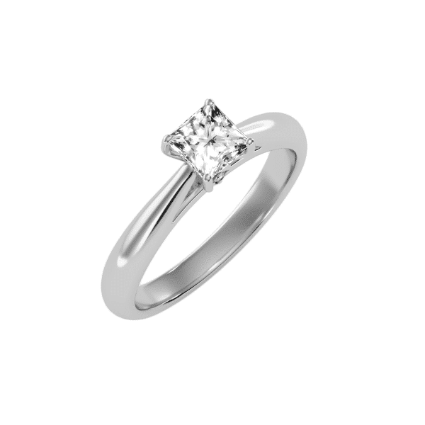 SCGSP-021 Princess Cut Tapered Solitaire Engagement Ring