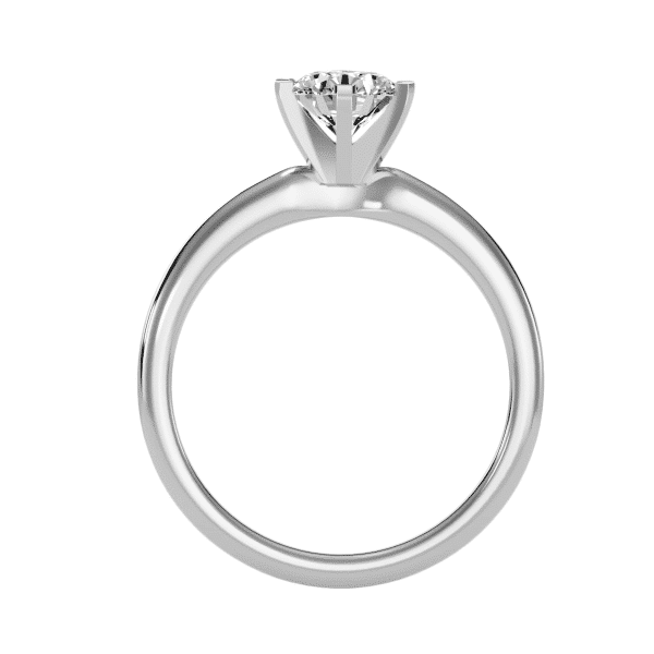 Round Cut 6 Claws High Dome Solitaire Engagement Ring