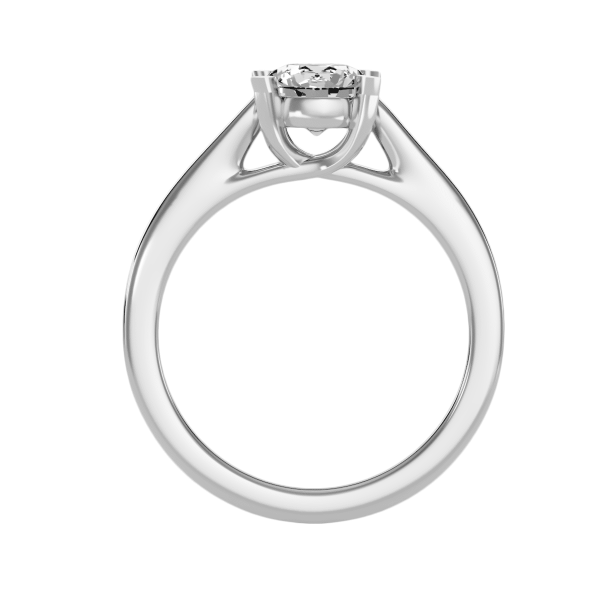 Round Cut Cathedral Crossed Claws Solitaire Engagement Ring