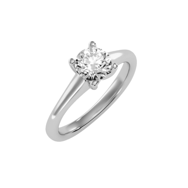 SkyGem Round Cut 4 Claws Solitaire Engagement Ring