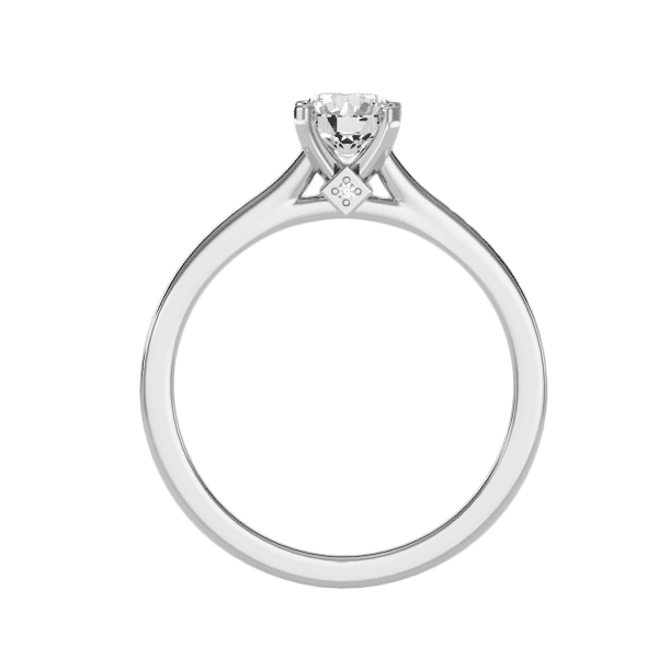 Round Cut Hidden Cathedral Channel-Set Diamond Engagement Ring