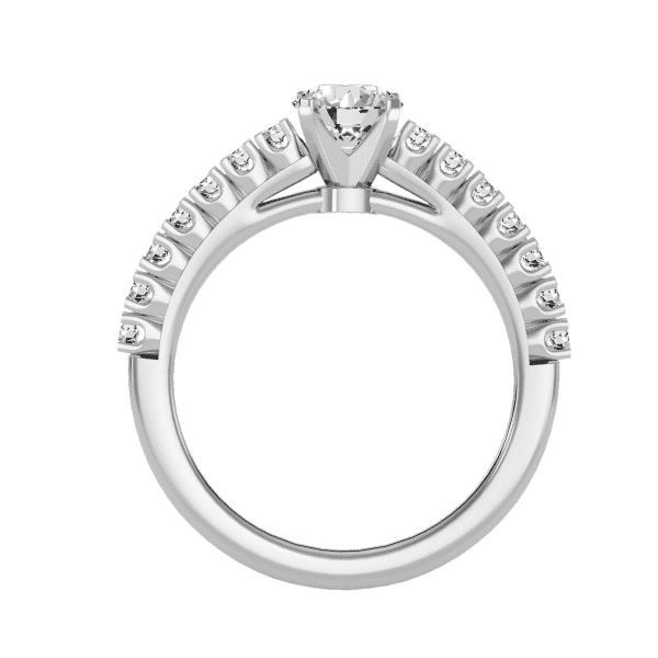 Round Cut Phoenix Set Solitaire Diamond Engagement Ring