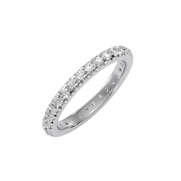 French Pave-Set Women's Eternity Wedding Ring