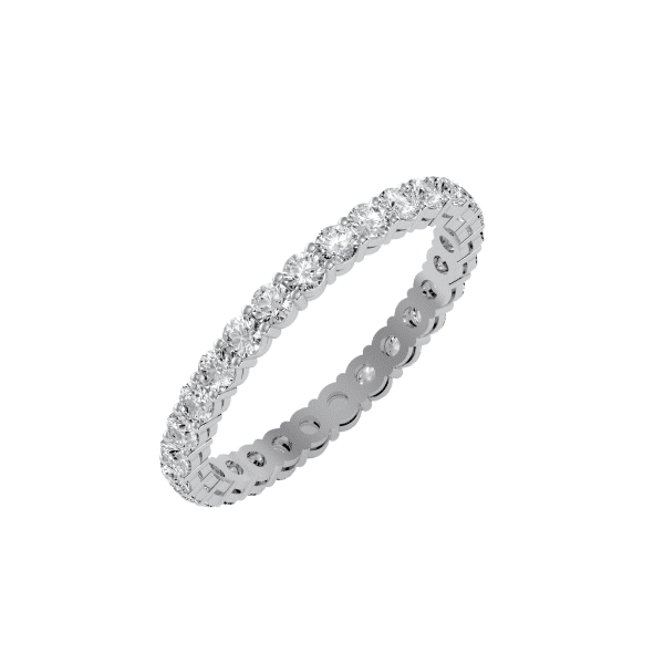 Round Cut Shared-Claw Women's Eternity Wedding Ring