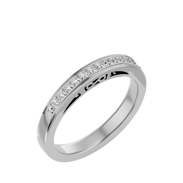 SkyGem & Co. Princess Cut 1/3 Channel-Set Women's Diamond Wedding Ring