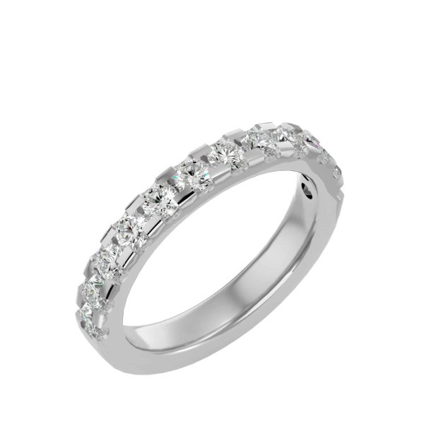 Round Cut 1/2 Way Pave-Set Women's Diamond Wedding Ring