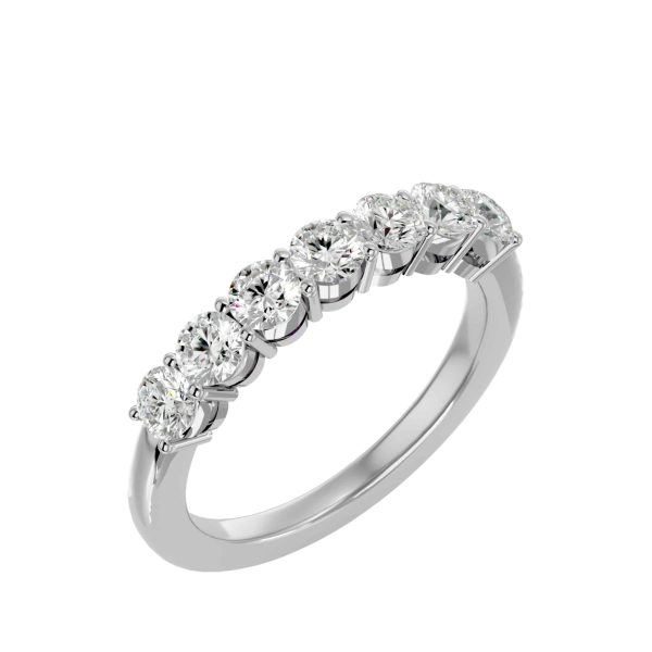 Round Cut 1/3 Way Shared-Claw Women's Diamond Wedding Ring