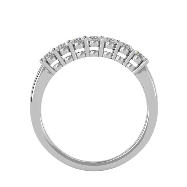 Round Cut 7 Stone Shared-Claw Women's Diamond Wedding Ring