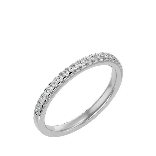 Round Cut 1/2 Way MicroPave-Set Women's Diamond Wedding Ring