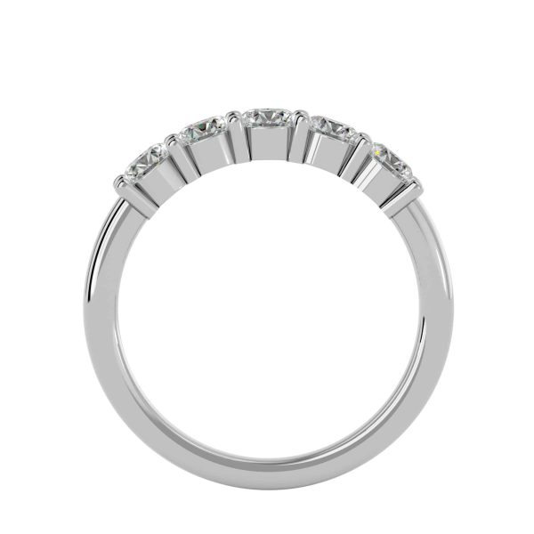 Round Cut Classic 5 Stone Shared-Claw Women's Diamond Wedding Ring
